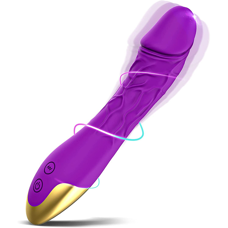 2 Colours Realistic Vibrator Dildos သည် အမျိုးသမီး ဆီလီကွန် ရေစိုခံ