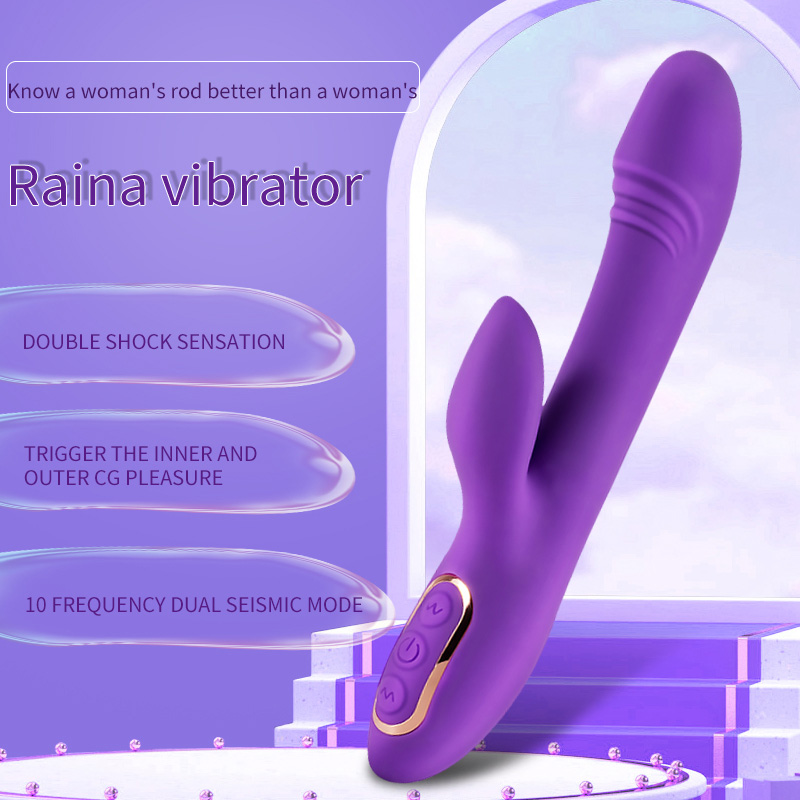 အမျိုးသမီးများအတွက် G Spot Rabbit Vibrator Clitoris Massager ခရမ်းရောင်